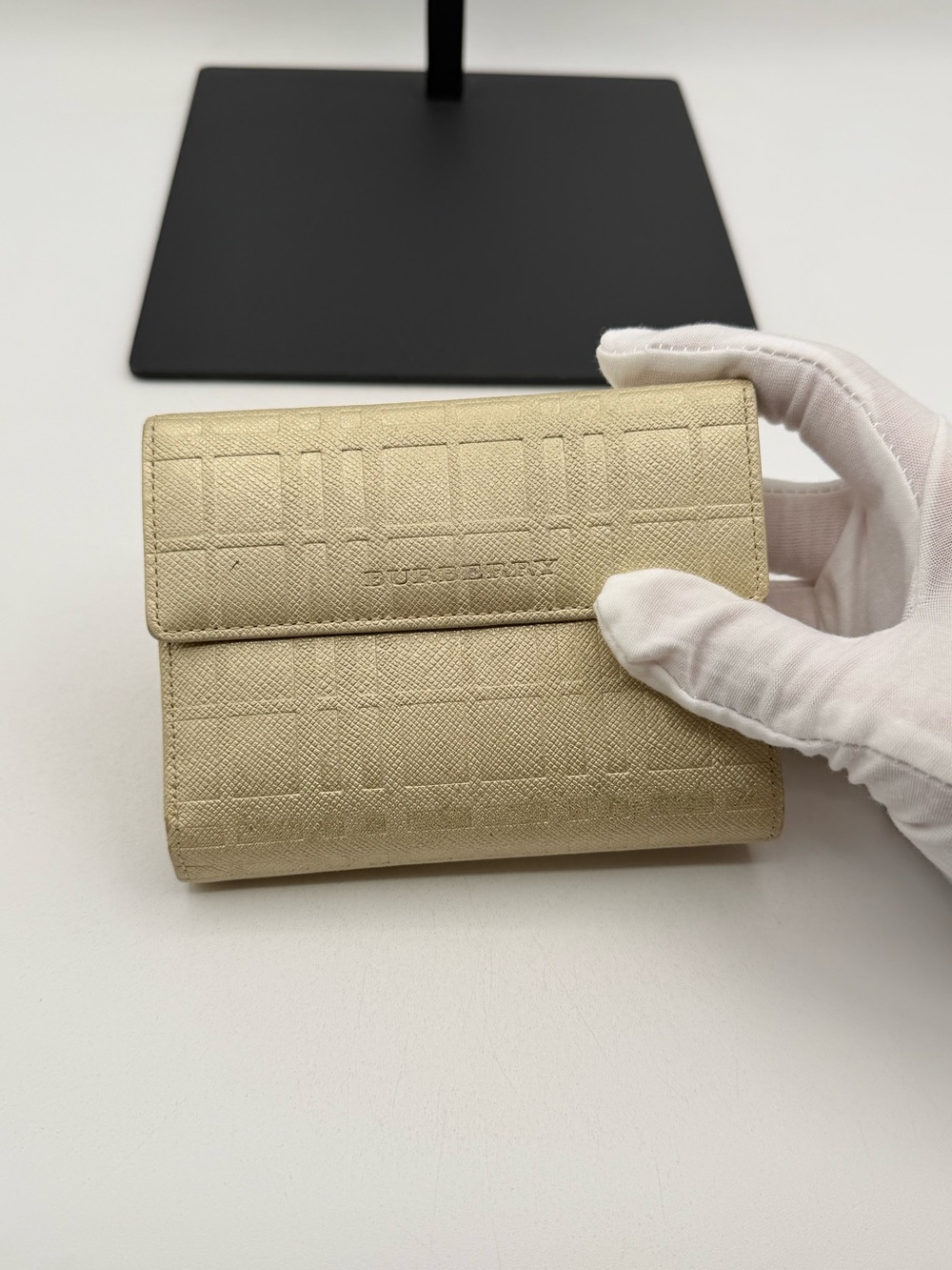 Burberry Plaid Gold Wallet